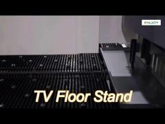manual adjustment tv floor stand 86inch conference tv cart with 220lbs capacity