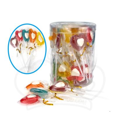 China Natural Handmade Heart Shaped Lollipop Candy for sale