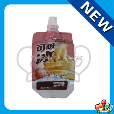 China Mico Natural Peach Flavor Suck Liquid Ice Cream for sale