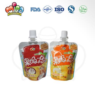 China Mico 60g Natural Fruit Juice Jelly Drink With Pouch Bags for sale