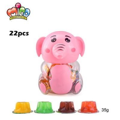 China Full Size Assorted Jelly Cup In Elephant Shape Animal Jar for sale