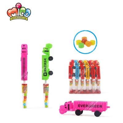 China Cartoon Toys Mini Children's Car Container Truck Toy Candy for sale