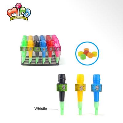 China Cartoon Toys Music Microphone Whistling Candy Toy for sale