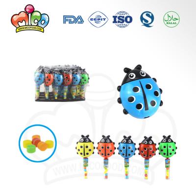 China Cartoon Toys Ladybug Funny Insect Funny Cartoon Tube Toy Candy for sale