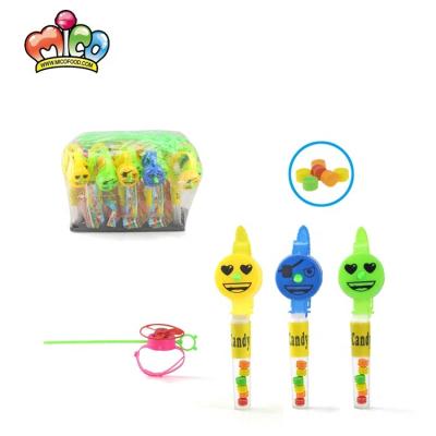 China Cartoon Toys Creative Novelty Emoticons Watch Flying Trick Toy Candy for sale