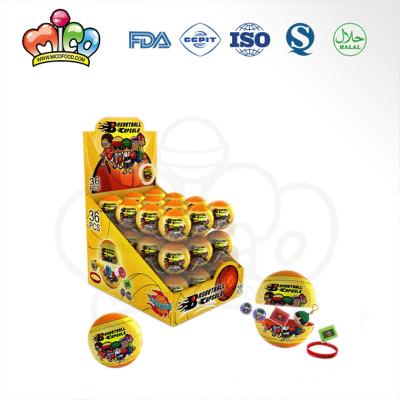 China Cartoon Toys Plastic Basketball Egg Capsule Toy With Candy for sale