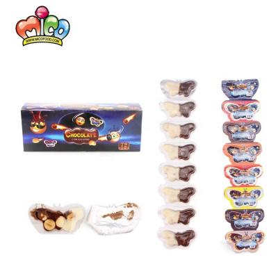 China colorful cartoon butterfly shape mini cookie with chocolate MG2038 for sale