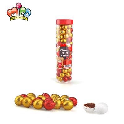 China Wedding Mini Candy Tube Crispy Coated Chocolate Ball With Filling BALL for sale