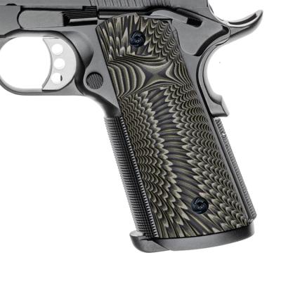 China Grab the Pistol 1911 Pistol Grips Marble Grip for Government 1911 Full Size Commander, Sunburst Texture with Magwell Cut for sale