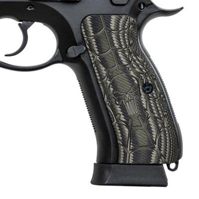 China Grab the Gun CZ 75/85 Group of Ten CZ 75 Normal Grips for Shadow 2, Skull CZ Texture for sale