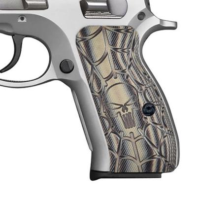 China Grip Pistol CZ 75 85 Compact Size Custom CZ 75 Grips , Skull Texture for sale