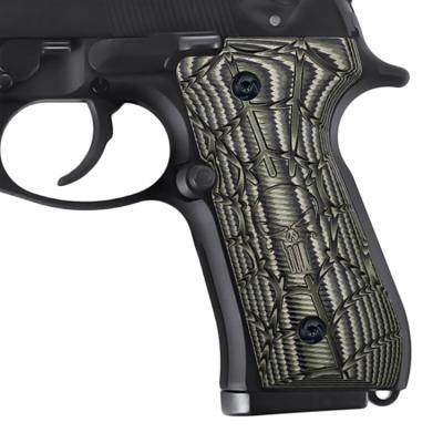 China Grasp Pistol Beretta 92 Grips Wood Beretta 92 96 Full Size Gun Grips Group of Ten, Skull Texture for sale