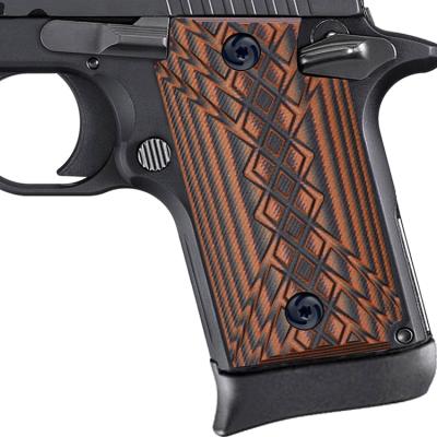 China Tactical Sig Sauer P938 Point Group of Ten Firearm Red Grips With Cross Size Texture for sale