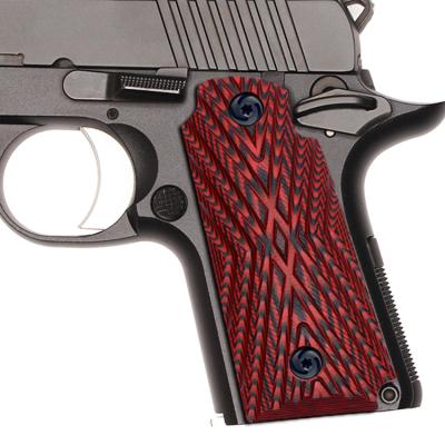 China Grip Pistol G10 Materials Custom Firearm Grips for Kimber Micro Carry 380 G10 ACP Grips with Ambi, Cross Hatch Texture for sale