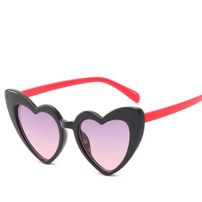 China Anti UV400 Designer Heart Shaped Polar Shield Sunglasses For Kids Colorful Cute Sun Glasses For Party 2020 New for sale