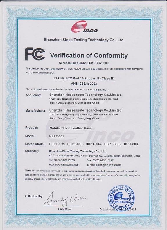 FCC - Shenzhen Huasenpute Technology Co., Limited