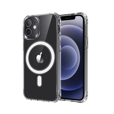 China Anti-fall for iPhone 13 pro Max Magnetic Case Clear Case for iPhone 13 ProMax cover support radio filling for sale