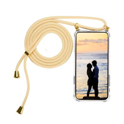 China Transparent Necklace Phone Case Mobile Phone Case Cover With Rope Chain Necklace, Strap Phone Case For Huawei P30 pro for sale