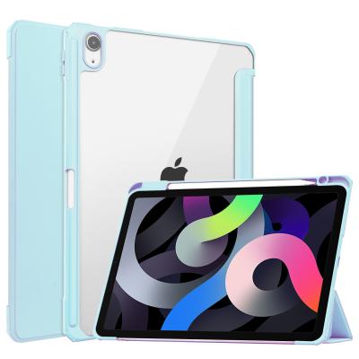 China Clear Shockproof Tablet Case PC Cover for iPad 4th Air Case Stand Hard Protective Cases with Pencil Holder for iPad Air 4 10.9 inch Flip Case 2020 for sale