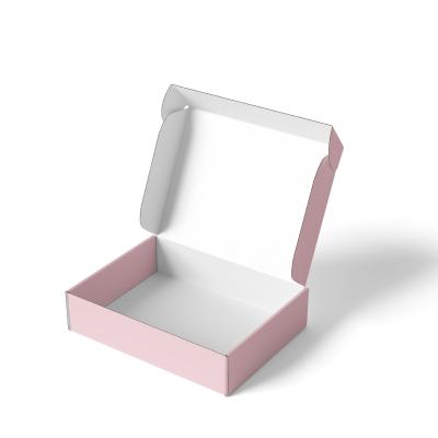 China Pink Color Recyclable Cosmetic Corrugated Cardboard Recyclable Custom Printed Mail Packing Mailing Boxes for sale