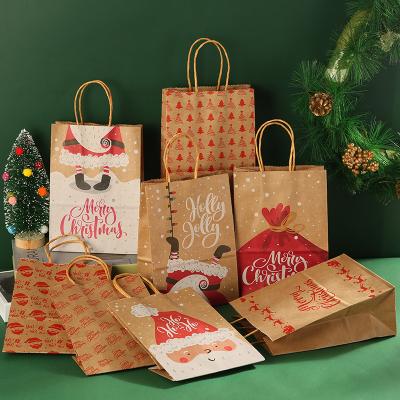 China Customized Best Selling Recyclable Candy Bag Halloween Gift Packaging Paper Bags Fancy Logo Printed Craft Gift Bags Happy Holidays for sale