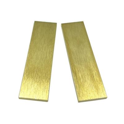 China Thin Brass Or Customers Request Custom Laser Cutting Small Brushed Brass Plate en venta