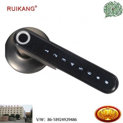 China Single 9 Group Digital Latch Smart Password Security Fingerprint Waterproof Door Locks With Handle for sale