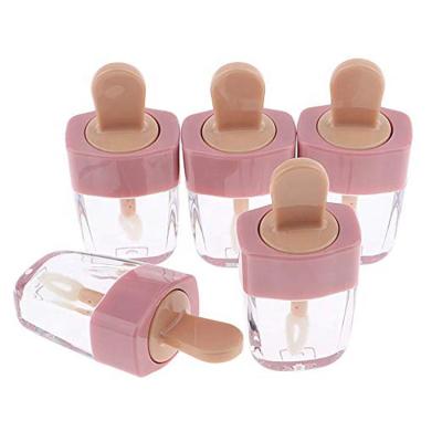 China Durable For Cute Lipstick Tube Long Time Use Ice Cream Lip Gloss Mini DIY Pink Container for sale