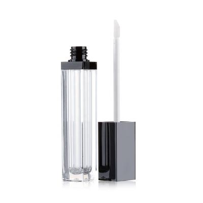 China Natural Cosmetics Acrylic Lip Gloss Square Magnetic Clear Tube for sale