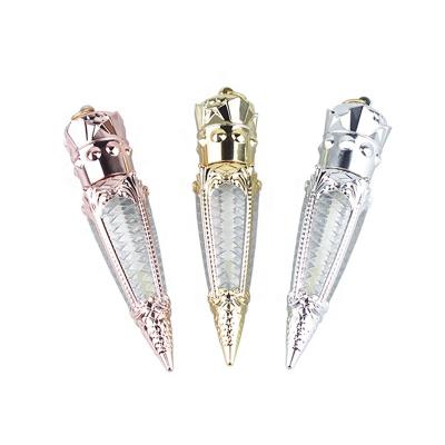 China Custom Cosmetics Rose Gold Luxury Transparent Lip Gloss Tube With Magic Wands for sale