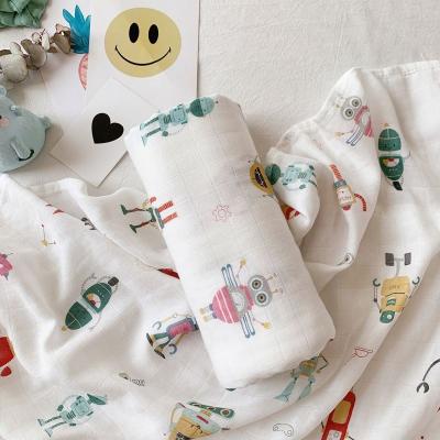 China Newborn Baby Anti-pilling Organic Cotton Baby Sleeping Bag Muslin Wrap for sale