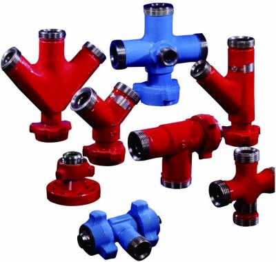 China Oilfield Pipe Lines Connect API 2 Inch 3 Inch Forged High Pressure Pipe Fittings Elbow / Integral Tee / Unions / Cross Fittings 1502 for sale