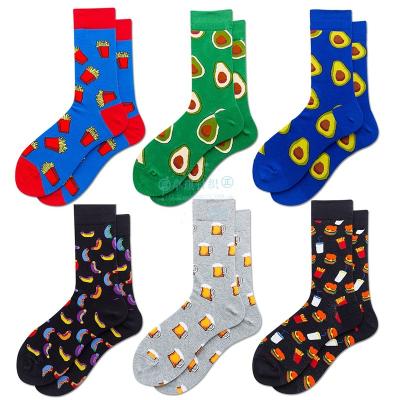 China Viable New Arrival 2020 Novelty Funky Food Socks Combed Cotton Colorful Mens Dress Socks for sale