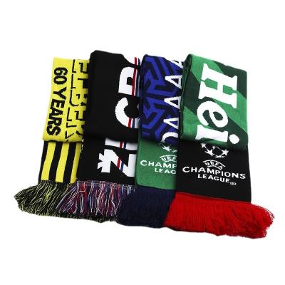 China Custom Team Acrylic Jacquard Scarf Soccer Football Fans Scarf for sale