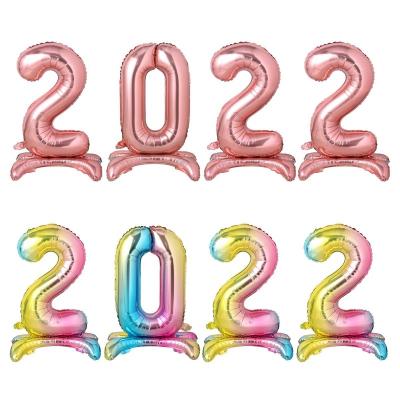 China 32inch Decoration Balloons Number Foil Balloon 2022 Happy New Years Merry Christmas Decor For Home Birthday Party Position Balloon Globos for sale