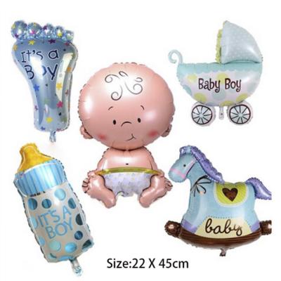 China Promotional Toy 2pcs Baby Birthday Balloons Party Foil Balloons Or Boy Balloon Baby Shower Gender Reveal Girl Promotional Toy Yiwu B51 for sale