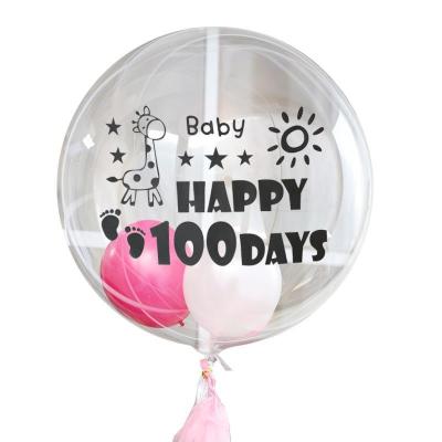 China Promotional Toy 10pcs Personalized Customize Stickers For 18 24inch Helium Bubble Balloons Valentine Baby Shower DIY Name Birthday Party Decor for sale