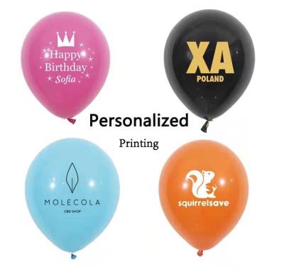 China Advertising Toy Promotional Round Helium Custom Logo Printed 10inch 12inch 18inch balloons latex for party wedding decoration for sale