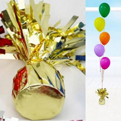 China Promotional Toy Heavy Weights For Helium Balloon Wedding Decorations Gold Color Gravity Block Balloon Pendant About 110g Party Supplies 12pcs for sale