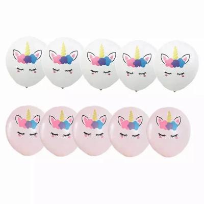 China Toy 10pcs/lot Unicorn Balloons Party Supplies Gift Latex Balloons Animal Kids Cartoon Horse Float Globe Birthday Party Decoration for sale