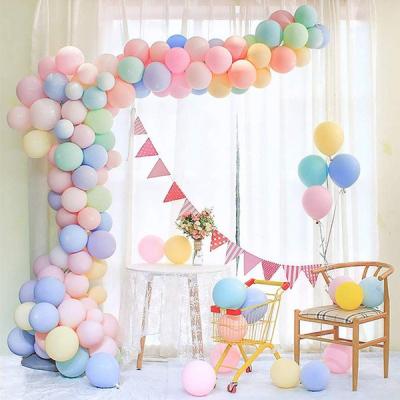 China Valentine's Day / Wedding Party Macaroon 100Pcs Decorative Pastel Latex Balloons 10inch Candy Rainbow Color Party DIY Balloons For Wedding Kids Birthday Party Decoration for sale