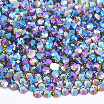 China Flatback SS16 SS20 SS30 Olivine AB Nail Crystal Stickers Non Hotfix Rhinestones Appliques Flatback Glass Rhinestones For Clothes for sale