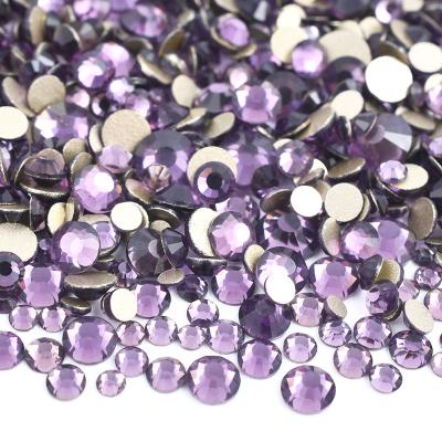 China Mix 1440pcs Flatback Class Flatback 3D Crystal Nails Art Rhinestones Glass Crystal Non Hot Fix Rhinestone For Decoration for sale