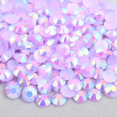 China Amethyst ab Crystal Stones Non Hotfix Strass Jelly Resin Rhinestones For DIY Flatback Glitter 4mm Size Light Decoration for sale