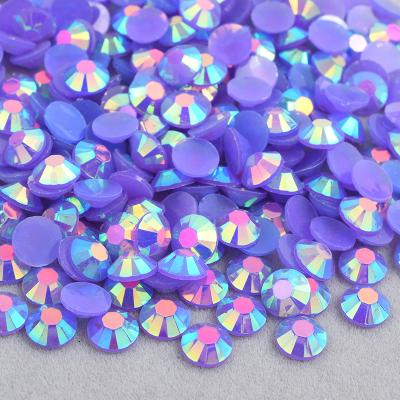 China Wholesale Bulk Wedding Art Strass Crystal ab Jelly Resin Rhinestones For Nail Flatback Package Non Hotfix Rhinestones Nail for sale