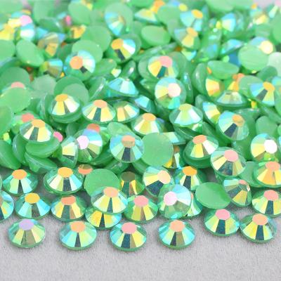 China Flatback Fancy Jelly Emerald ab Colors Strass Craft Flatback Crystal Stones Resin Rhinestones For Decoration Gems for sale