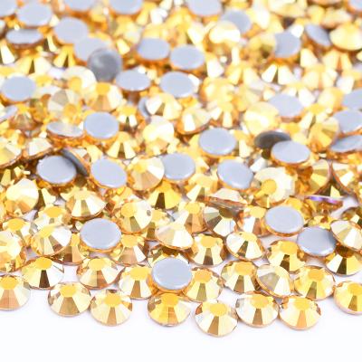 China Flatback SS16 SS20 Topaz AB Color Hot Fix Glass Rhinestones Iron On Crystal Stones Hotfix Crystal Rhinestones For Clothes Dress for sale