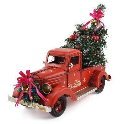 China Europe Christmas Gift Truck Model Home Birthday Gift Collection Furnishing Handmade Creative Crafts Retro for sale