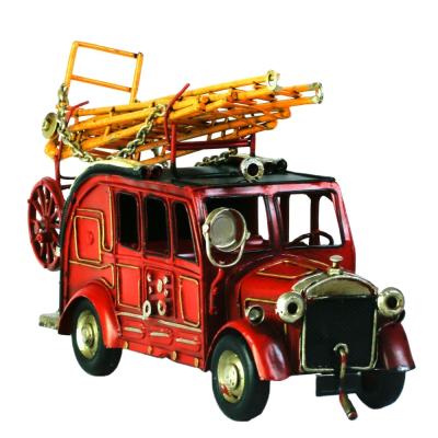 China China Gifts Retro Middle Large Crafts Home Living Room Creative Study And Decoration Small Iron Fire Truck Model for sale