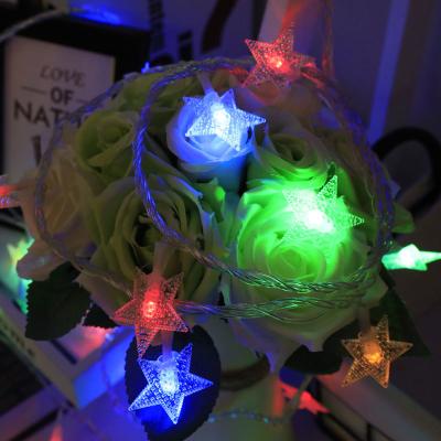 China Lantern LED Star Light String Battery Box Decoration Customized Five-pointed Star Lights Curtain Room INS Light Decoration for sale